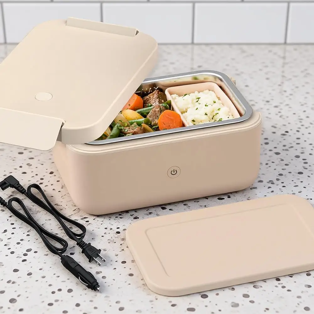 

Портативный подогреватель еды для взрослых, термос-ланчбокс для работы, путешествий, школы и поездок, подключается к розетке или автомобилю, идеально подходит для людей от 14 лет.