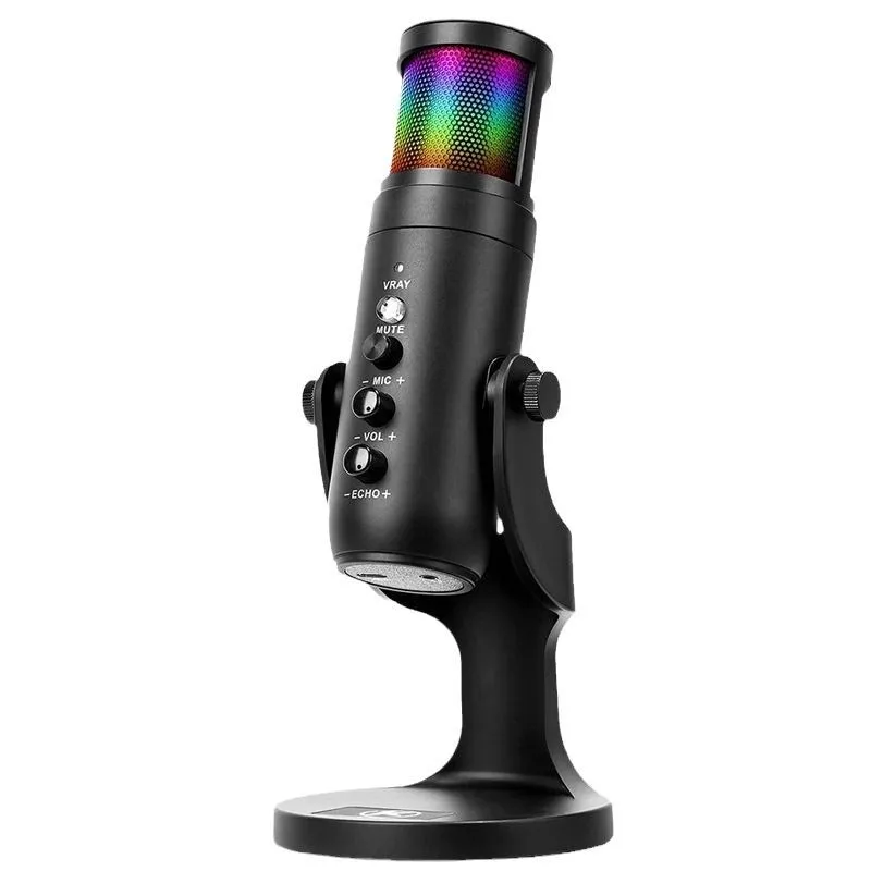 Colorful RGB Microphone Blog Recording Video Conferencing Production Game LIVE Computer Karaoke USB Microphone