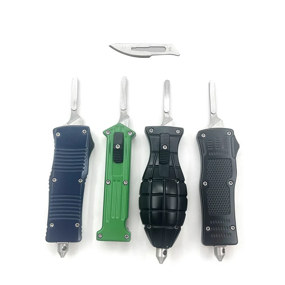 Zinc Alloy Scalpel Mini Folding Knife Portable Keychain Carving Surgical Knife Portable Express Opening EDC Cutting Tool