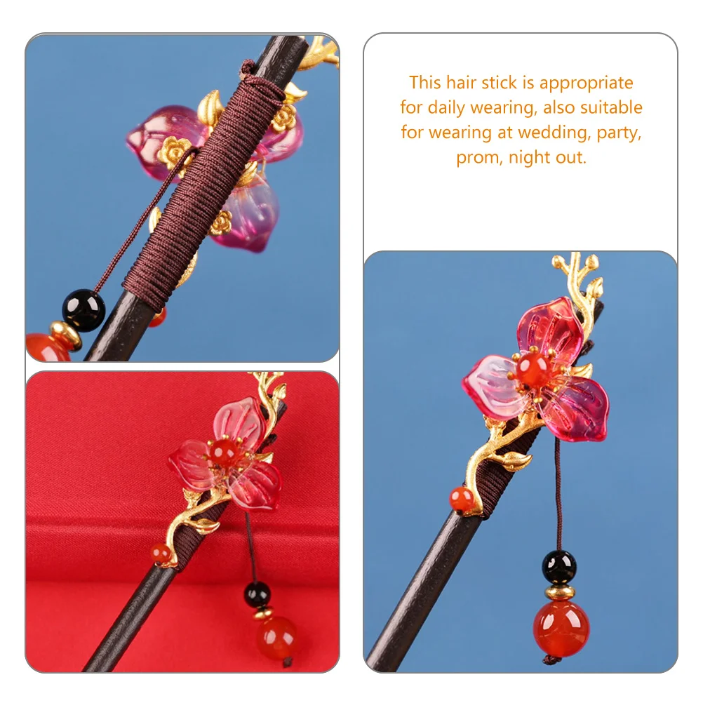 

Hairpin Clips Dangle Tassel Hair Bun Stick Chinese Accessories Long Hair Pin Wooden Copper Durabl Quality Comfortable