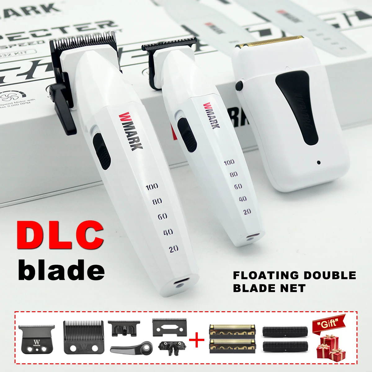 

Hair Clippers Professional Kit with DLC Blade 10000RPM Barber Professional Hair Cutting Machine Wmark NG8632KIT JUCAI JC10000