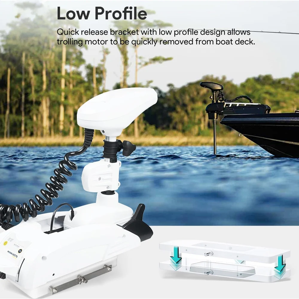 

1854054 RTA-54 for Minn Kota Composite Quick Release Bracket Mounted Plate for Riptide Electric Steer Trolling Motor Terrova