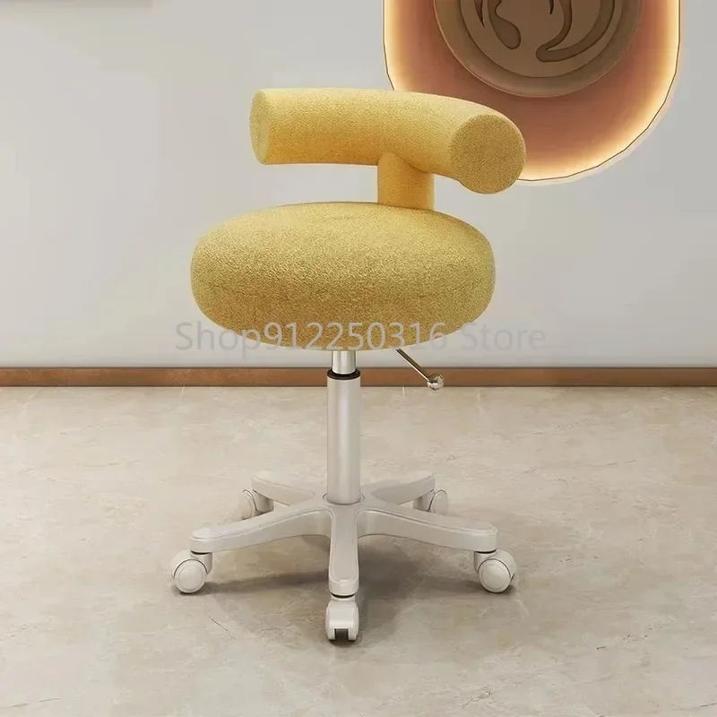 Esthetician Stool Salon Chair Manicure with Wheels Rolling Reception Desks Lounge Chairs Makeup Chaise Salon Furniture LFY-004