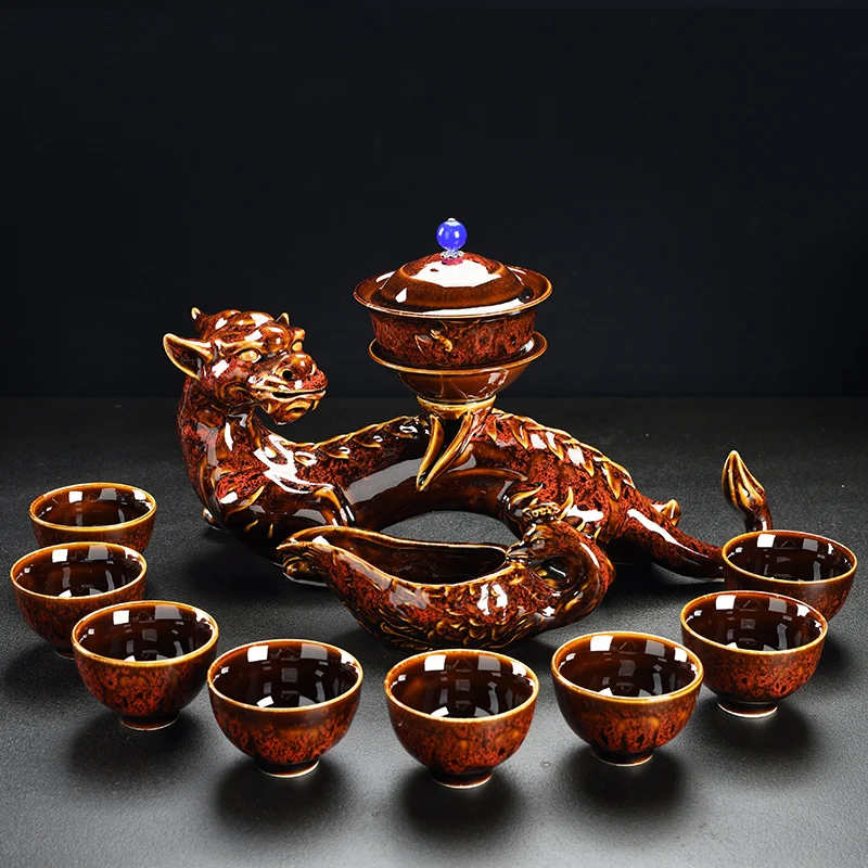 

Chinese Ceremony Tea Set Ceramic Kung Fu Puer Luxury Serving Traditional Tea Cup Set Living Room Kitchen Tasse Home Teaware