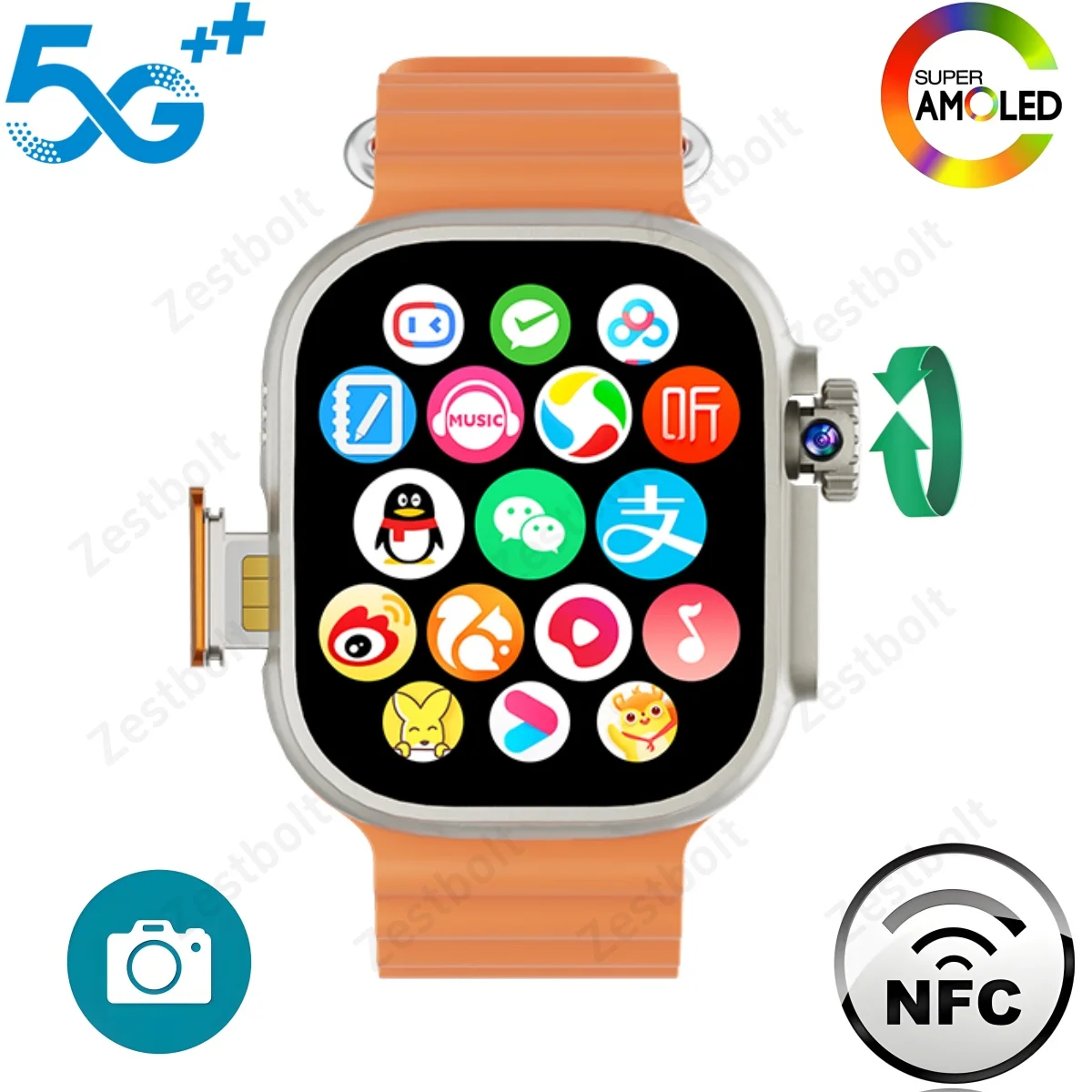 

S10 Ultra 3 MAX Android 4G Smartwatch 2.29inch Touch ID Amoled Smart Watches Men Women With Rotary Camera NFC GPS WIFI Compass