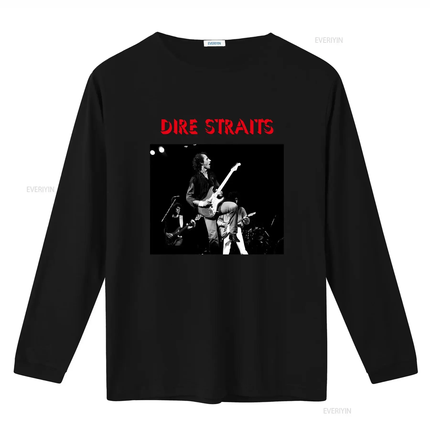 Dire Straits Live Rock Band T Shirt David Mark Knopfler John Illsley Pick Withers Members Design vintage Washed streetwear