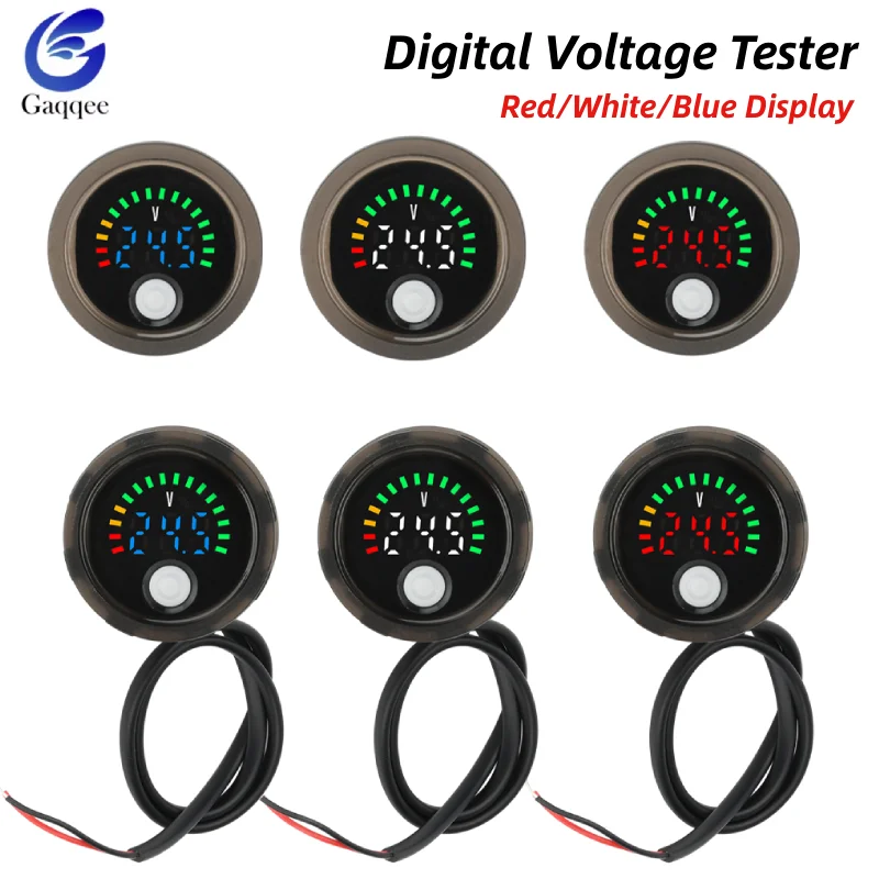 

DC 7-100V 2A Wired Digital Voltage Tester Power Meter Electric Vehicles Waterproof Voltage Meter For Lead Acid/lithium Batteries