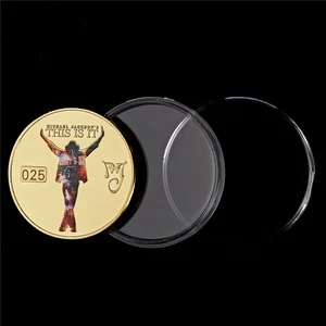 Moeda Comemorativa Banhada a Ouro, Michael Jackson, O Rei do Pop, Moedas Colecionáveis, Presente de Aniversário 8 principais vendas moedas antigas reis - №6