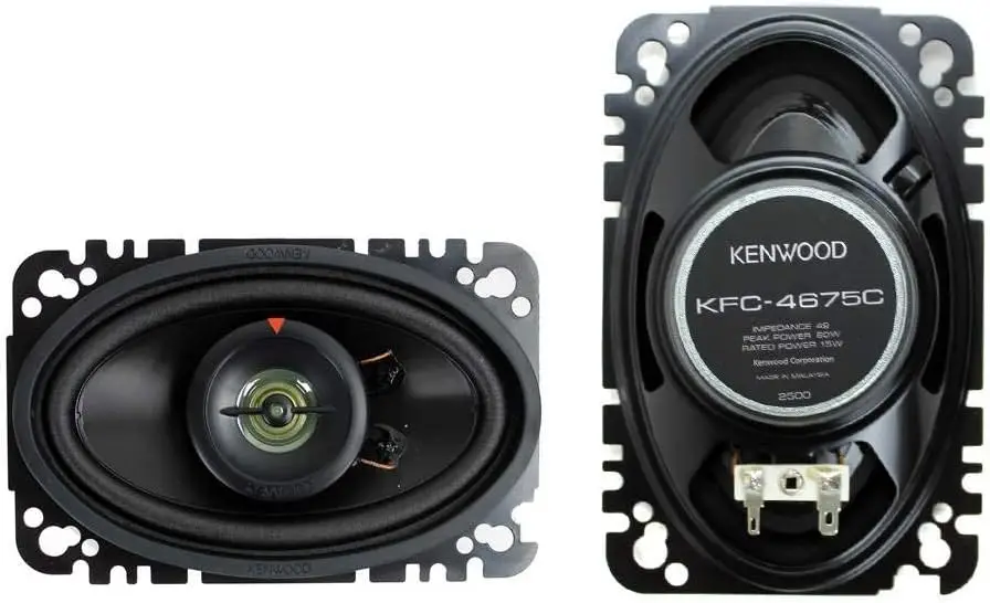 

60-Watt 4-Inch x 6-Inch Two-Way Speaker System with Clear Sound and Wide Frequency Response