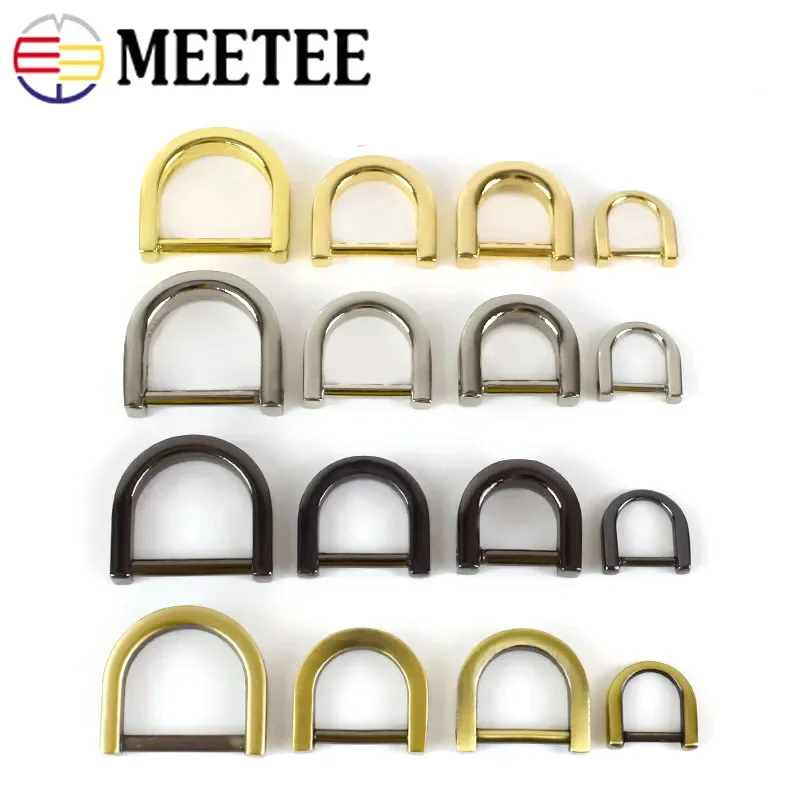 

Металлические пряжки для сумки Meetee 10-38 мм, 5 шт., съемное D-образное кольцо, ремень для подключения крючка, брелок, ручка, фурнитура «сделай сам», аксессуары