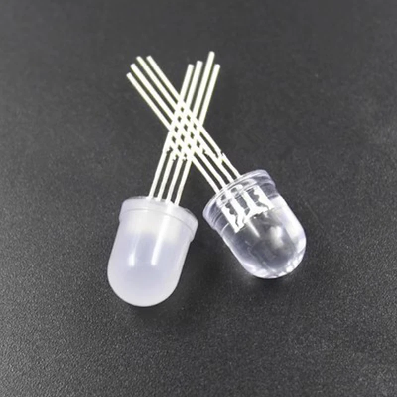 Perles de diode électroluminescente LED RVB à quatre pattes, en forme de brouillard, 20 à 2000 pièces, F10/10mm