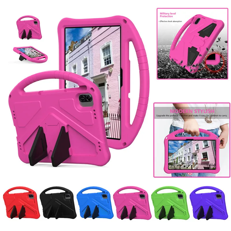 Étui de protection en EVA avec support portable pour enfants, compatible avec Honor Pad X8a 11" 2024, X9, X8 Pro 11.5, X8 10.1, X8 Lite 9.7, V6 10.4, V7 10.4 pouces