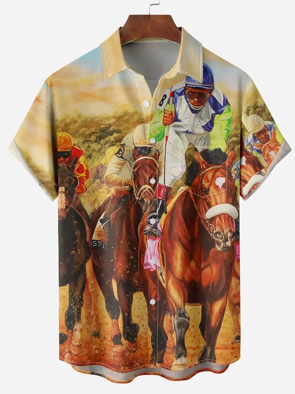 

Summer Hawaiian Cowboy Riding Men's Shirt Fashion 3D Print Short Sleeve Shirt Travel Vacation Vintage Style Oversized Tops