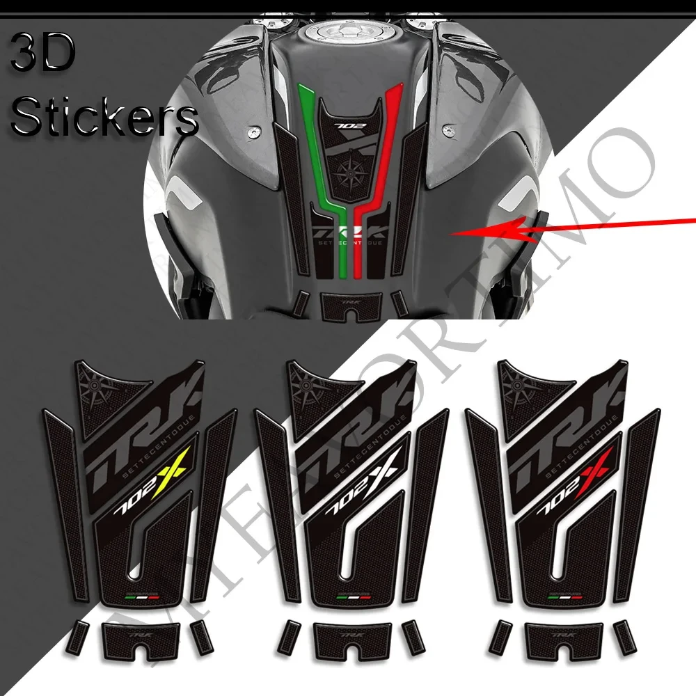 2023 2024 motocyklowy zbiornik ochronny Uchwyty podkładka boczna paliwo gazowe zestaw oleju kolanowego naklejki kalkomanie przygodę dla Benelli TRK 702 X 702X