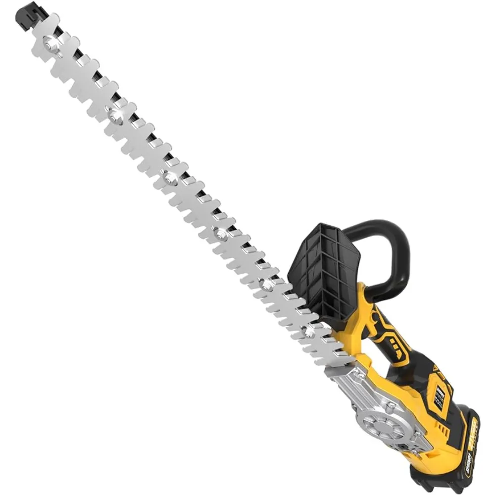 Hedge Trimmer Cordless(Battery & Charger Included), Electric Handheld Bush Shrub Trimmer, 20'' Edge Trimmer