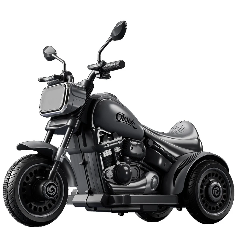 دراجة نارية كهربائية للأطفال 3 عجلات لعبة عن بعد سيارة بلوتوث موسيقى تمكين عجلات مضادة للانزلاق PP مادة آمنة تجربة ركوب ممتعة