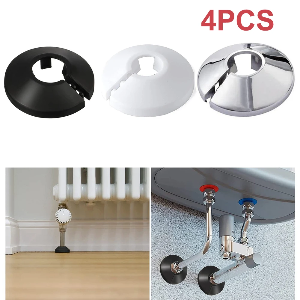 4 PCS Radiator Pipe Collars Bathroom Shower Faucet Angle Valve Pipe Plug Decor Cover Snap-on Plate Kitchen Faucet Accessories