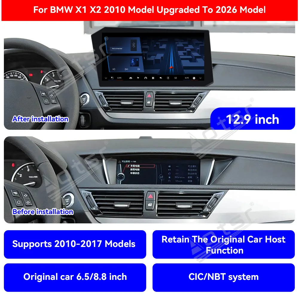 2026 نموذج 12.9 "سيارة مشغل وسائط متعددة لسيارات BMW X1 X2 X3 X4 2010 ~ 2017 أندرويد السيارات Carplay نظام تحديد المواقع والملاحة راديو السيارة DSP رئيس وحدة #6