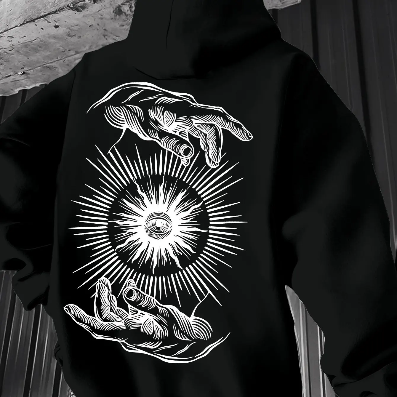 Sudadera con capucha estampada Vintage a la moda para hombre, sudaderas con capucha de manga larga para otoño e invierno