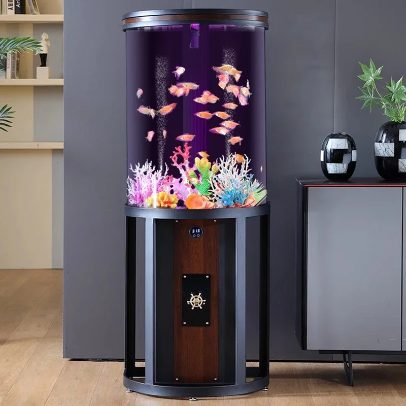 Luxury Design Fishbowl Enjoying Nature Rich And Colorful Living Room Aquariums Home Office Acuario De Peces Pet Products LVYG