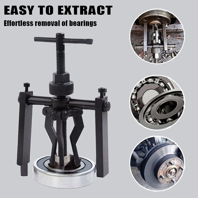 3 Jaw Bearing Puller Tool Set Car Repair Disassembly Three-claw Puller Labor-saving Car Bearing Remover
