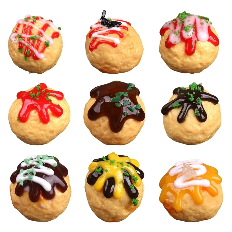 Simulation Takoyaki Models for Display Decoration Photography Props