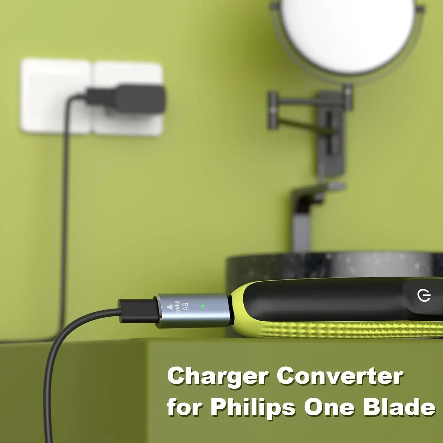 5V Type-C Shaver Adapter Charger Converter Compatible with Philips One Blade QP2724 QP2834 QP4530 QP1924 QP1324 Shaver