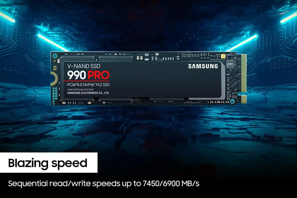 ซัมซุง990โปร SSD 1TB 2TB PCIe 4.0ม. ฮาร์ดไดรฟ์โซลิดสเตตภายใน2 2280สำหรับการประมวลผลระดับไฮเอนด์การเล่นเกม