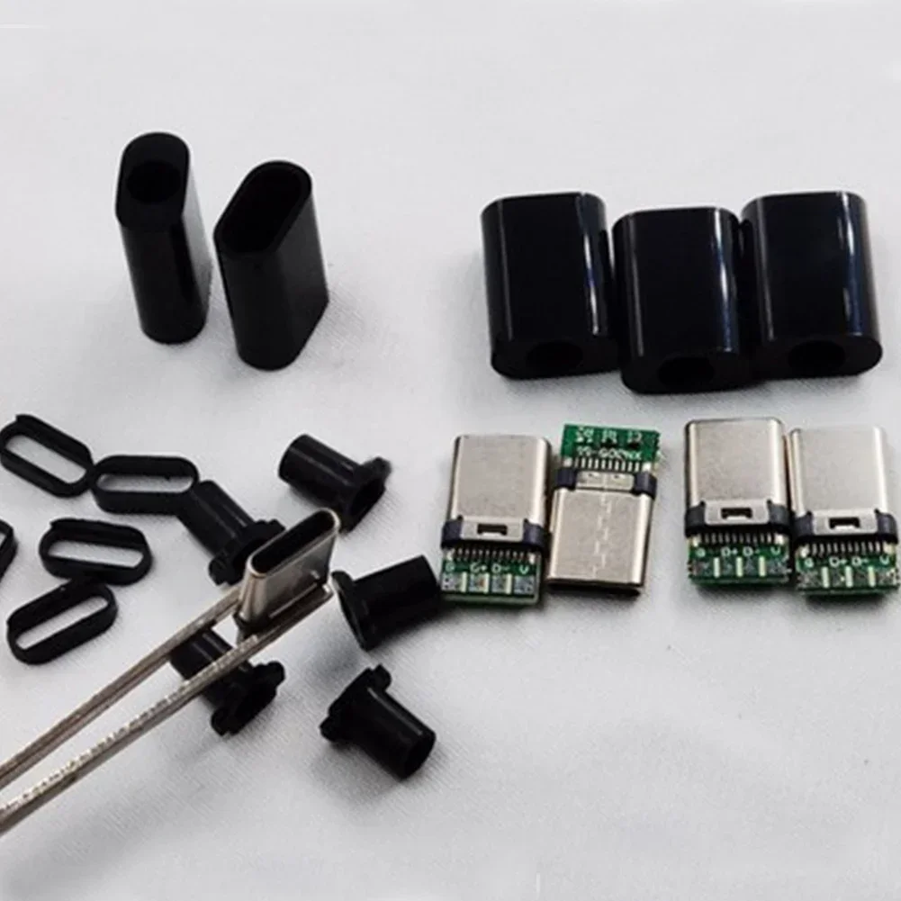 Fast and Easy Connection with our Reversible 10 Pack USB31Type C Male Connector PCB Board with Black/White Shell