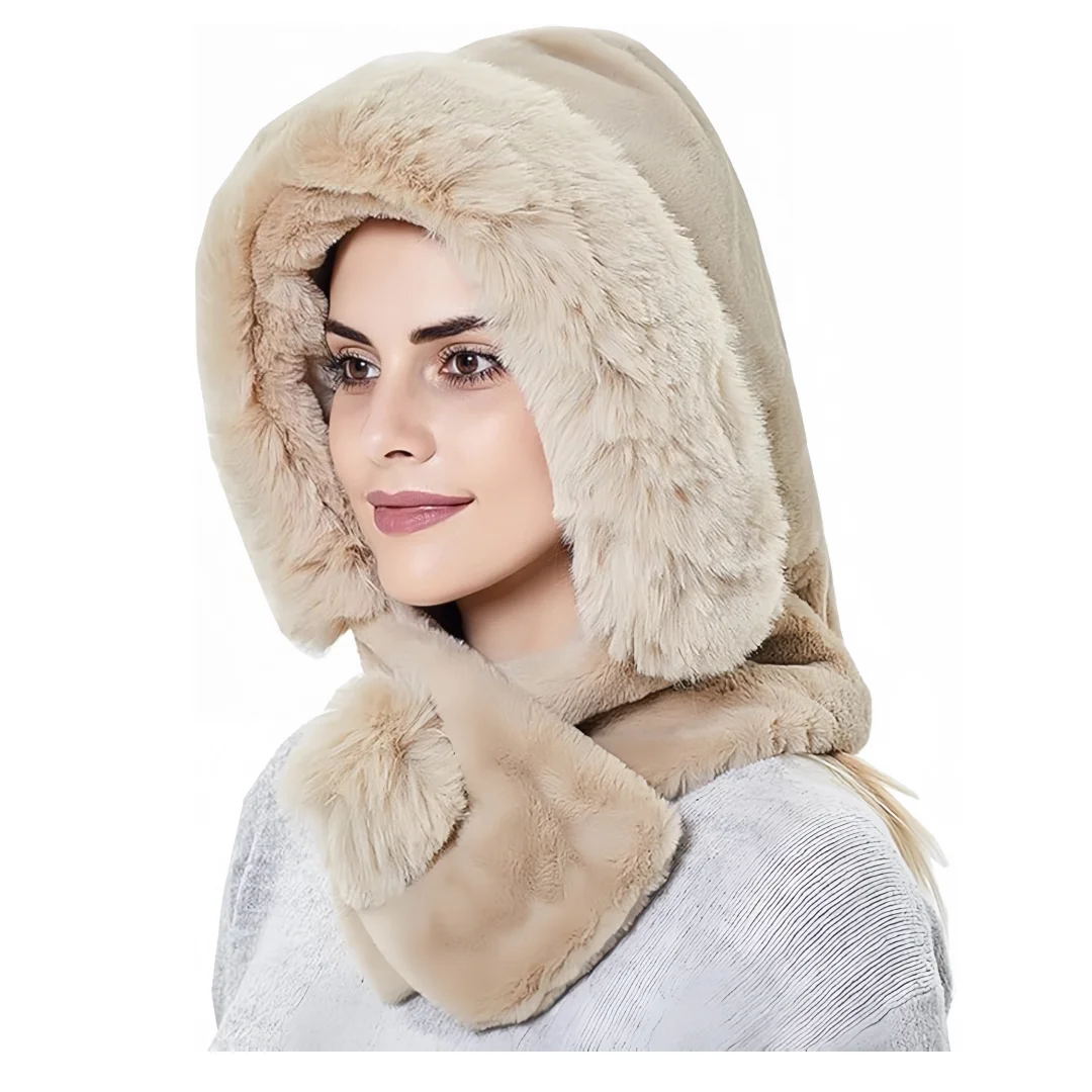 

2025 Balaclava Windproof Ski Mask Fleece Hood Winter Warm Knit Hat with Neck Cover Face Cover Mask for Women Men Winter outdoor