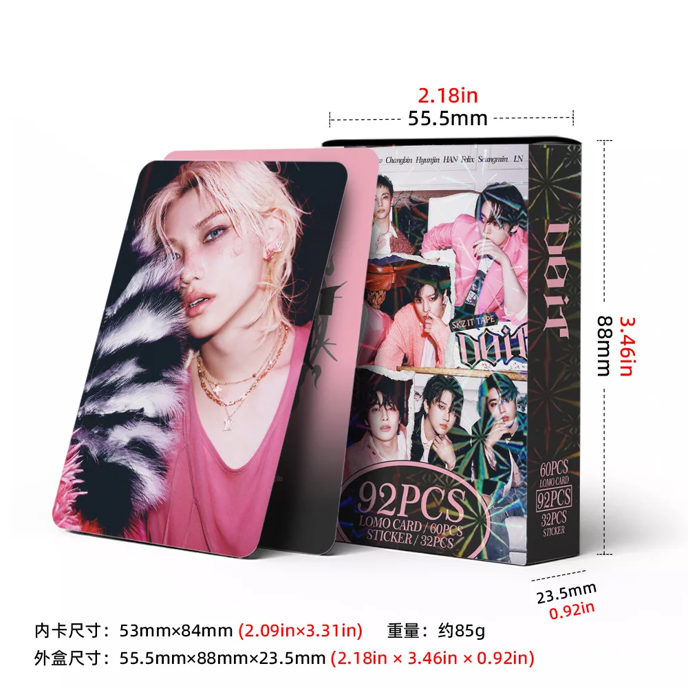 신상 KPOP 92장 스타 카드 스트레이키즈 'DO IT' 신규 스페셜 포토 카드 SKZOO LOMO 카드 스티커 컬렉션 선물
