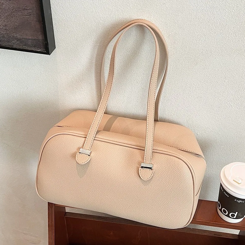 

New style underarm bag soft PU leather shoulder bag for women niche design texture large capacity hand-held work bag