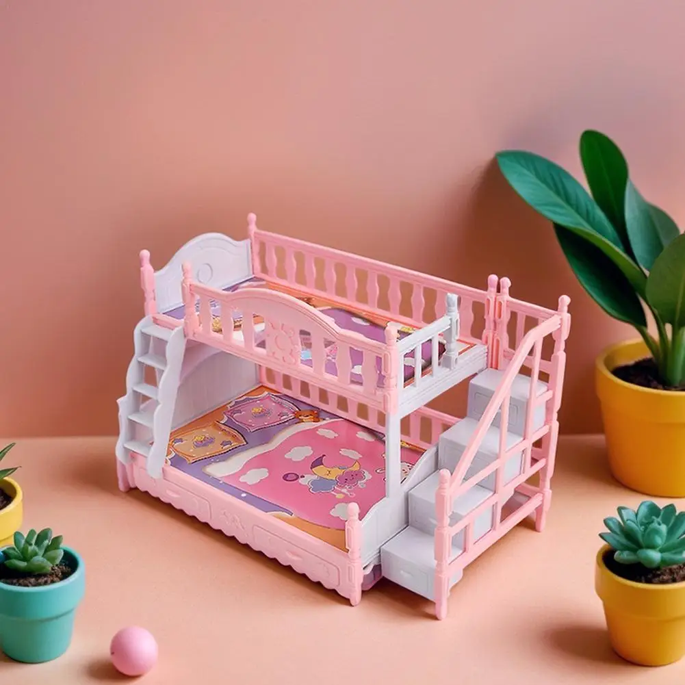 Small Furniture Ornament Miniature Bed Bunk Living Room Decoration Mini Baby Bed