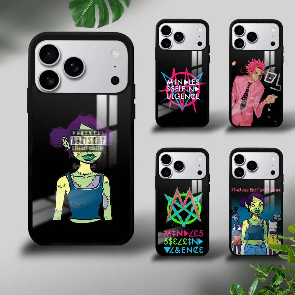 

M-Mindless Self Indulgence Phone case For iPhone 17 16 15 14 13 12 11 Pro Max Mini Plus Hard Mirror Funda