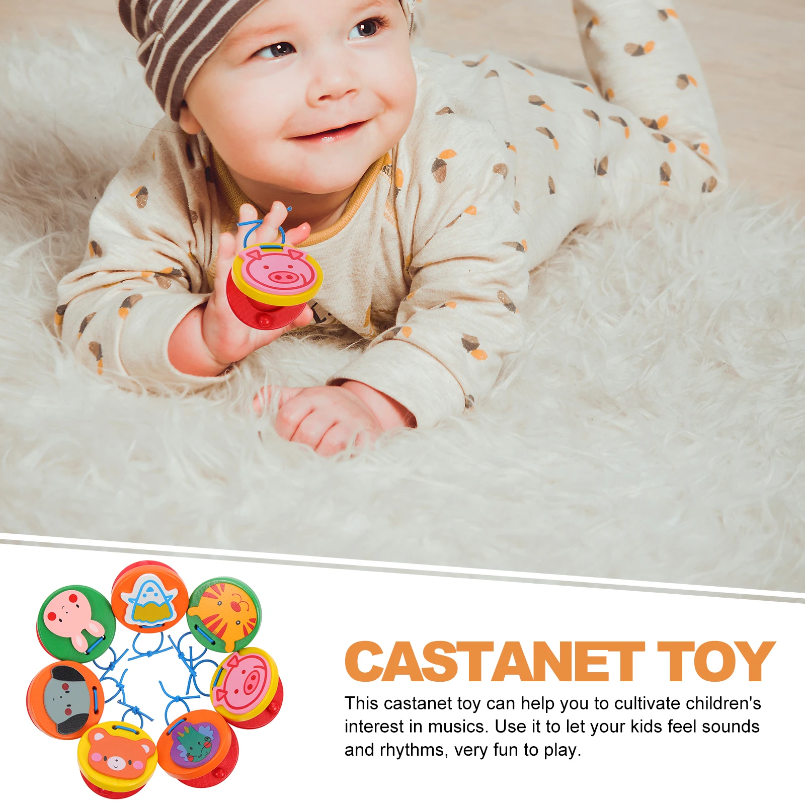 7 قطع من صنجات الحيوانات للأطفال، أدوات الموسيقى الموسيقية للأطفال الصغار، ألعاب الأطفال
