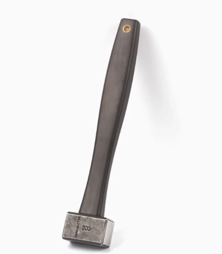 440C Steel Hammer Hardness HRC57 MINI 29x25MM Square Hammer  Chamfered Blackened Stonewashed With Ebony Handle 280G