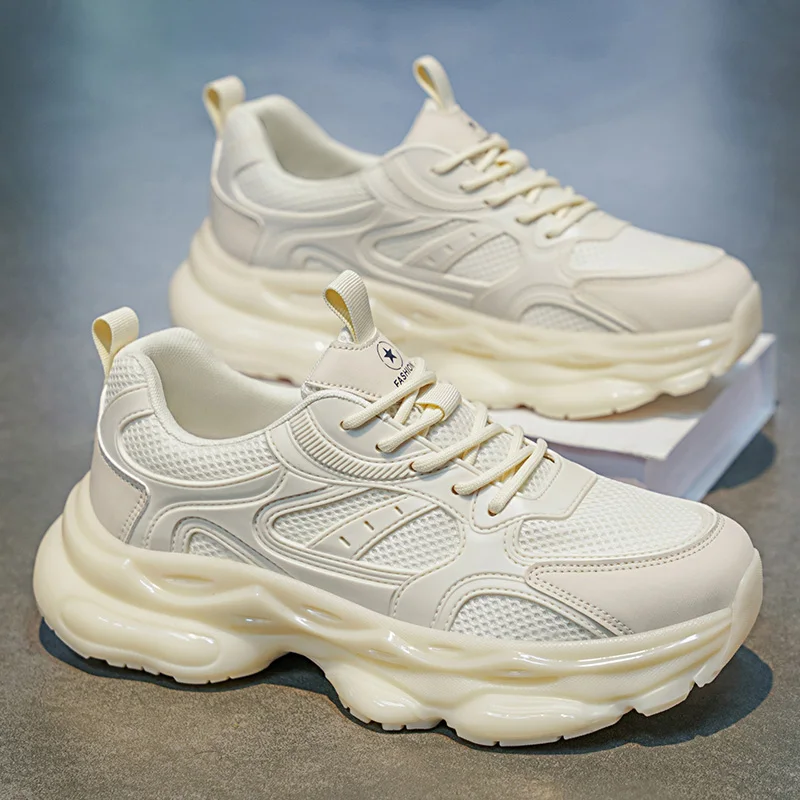 Men's casual lightweight sneakers summer new breathable soft-sole outdoor racing running shoes fashion student speed sports shoe