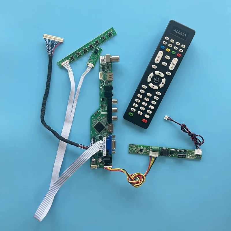 

LCD Controller Driver Board Fit LTM200KT10 LTM200KT12 Monitor 20" LVDS 30-Pin VGA+HDMI+AV+USB DIY Kit Analog TV Signal 1600*900