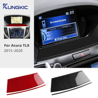 Real Soft Carbon Fiber Sticker For Acura TLX 2015 2016 2017 2018 2019 2020 LHD Car Central Control Screen Panel Trim Accessories