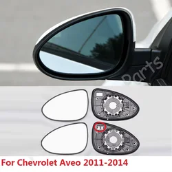 CAPQX For Chevrolet AVEO 2011 2012 2013 2014 exterior Side Rearview Mirror Glass Rear view mirror white Lens with heating or no