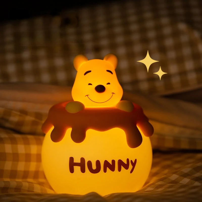 

Winnie the Pooh Cartoon Creative Silicone Night Light Cute Night Sleep Bedside Lamp Bedroom Decoration for Boys and Girls