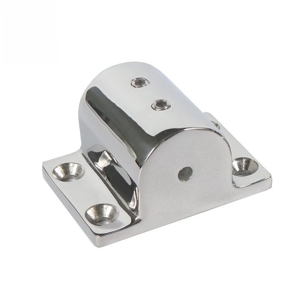 Rectangle Stanchion Base Mirror Polished 316 Stainless Steel - 6.7cm x 5.5cm x 4.1cm for Exhibition and Trade Shows