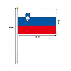 10 Pcs/lot Slovenia Hand Waving Flags 14x21cm Slovenia Flag Wholesale