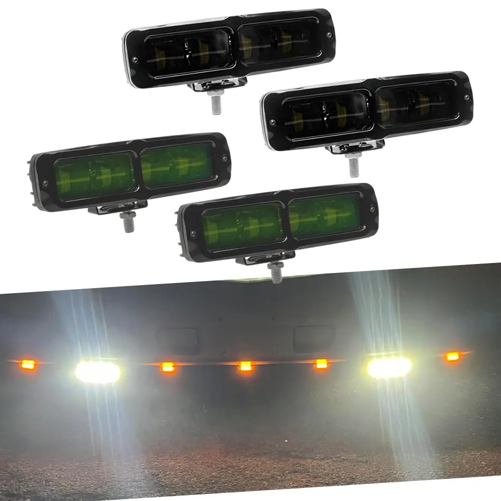 

Adjustable Bracket Work Light Dc 10V-30V For Atv/Utv Boat Household Uses Waterproof Light With Accessories Pc Clear/Green Lens