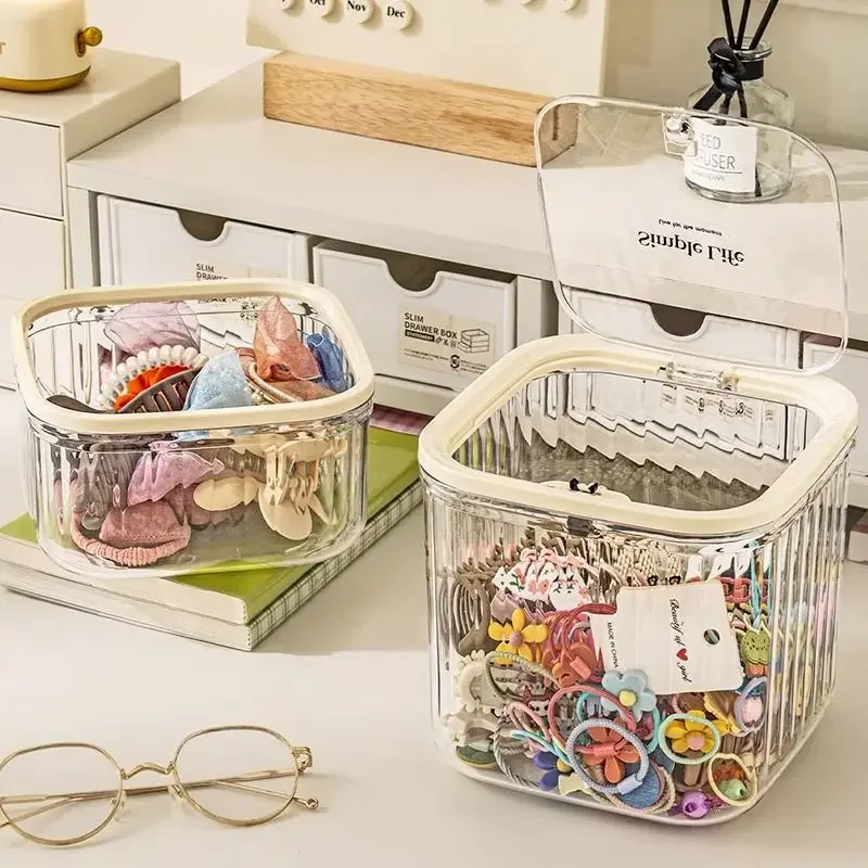 

Children's Hair Accessories Storage Box To Store Desktop Hairpins and Hairpins, Girls' Rubber Bands To Organize Hairbands