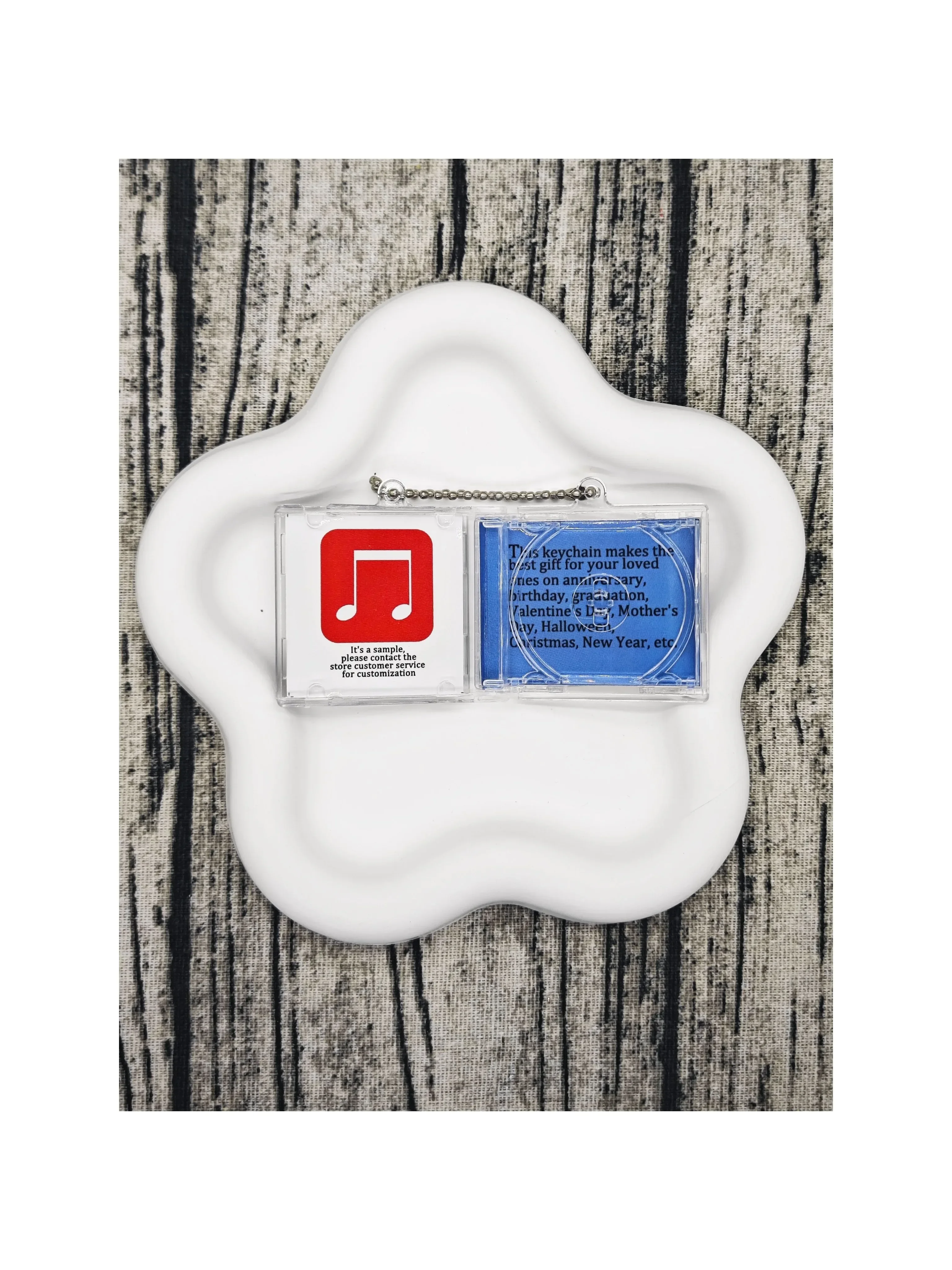 Free Custom Design NFC Mini CD Album Keychain for Woke Up Album Music Lovers Moving Gift