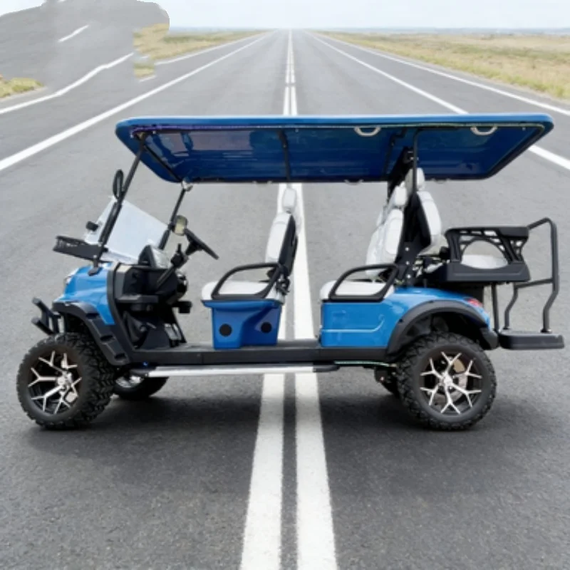72V 5KW Solar Eco-Friendly Cost-Effective Golf Hunting Buggy 72V Lithium Battery Electric Golf Cart All-Terrain Off-Road Vehicle