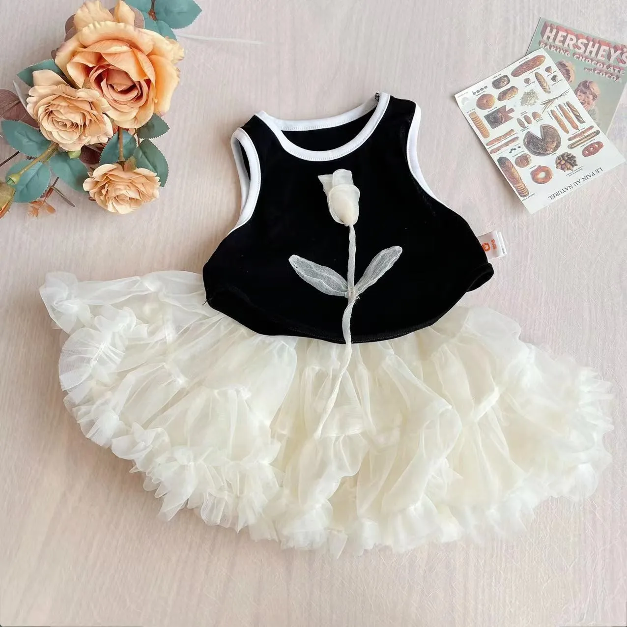 

Vest and Skirt Set 2025 Summer New Korean Fashion All-match Cute Flower Vest Yarn Skirt Two Piece Set