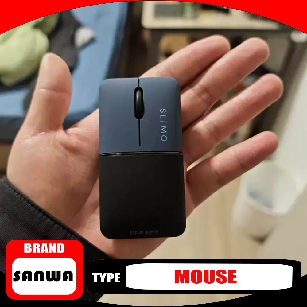 SANWA Wireless Mouse Dual Mode Charging Silent 1200 DPI Lightweight Bluetooth Mouse Mini Computer PC Accessories