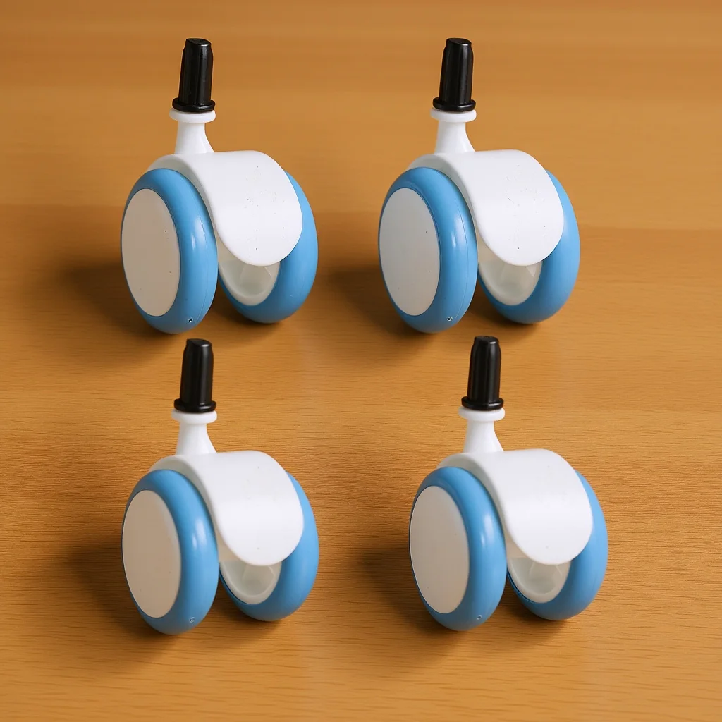 

4pcs Walker Replacement Wheels Durable Rubber Smooth Glide Universal Compatibility Baby Stroller Swivel Casters